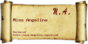 Miss Angelina névjegykártya